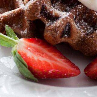 best waffle recipes. Try the BEST Chocolate Waffles recipe for an easy breakfast your family will love. Chocolate lovers will adore this breakfast idea. Homemade waffle recipes don't have to be hard to make. You can do whip up a fast breakfast of Chocolate Waffles in no time.
