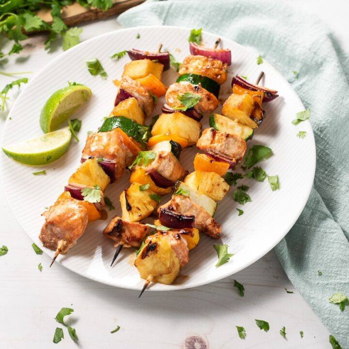 grilled salmon kebabs