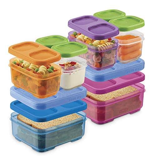 Image for Rubbermaid LunchBlox Kids Lunch Containers 2-Pack Set—Stackable, Microwave Safe