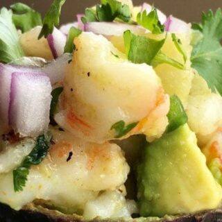 Image for Stuffed Avocados with Pineapple and Shrimp