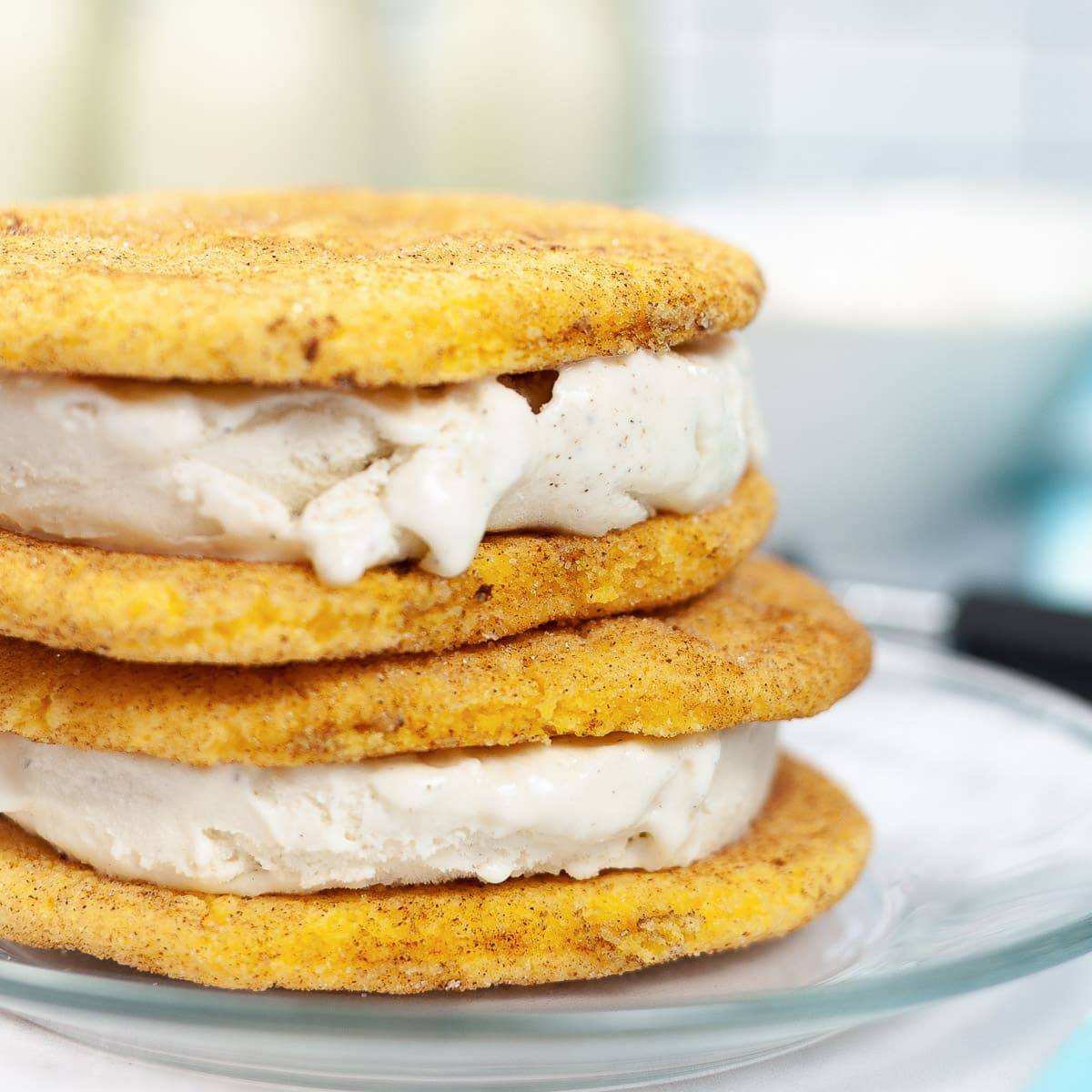 Snickerdoodle Ice Cream Sandwiches