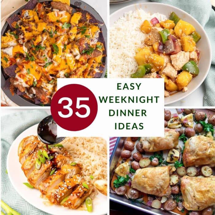 collage of my favorite easy dinner recipes