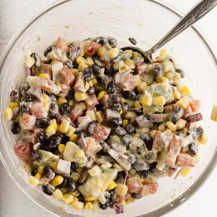 black bean corn avocado salad