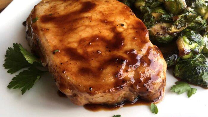 pork chops with brussels sprouts