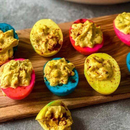 Image for The Easiest Dyed Easter Deviled Eggs Recipe