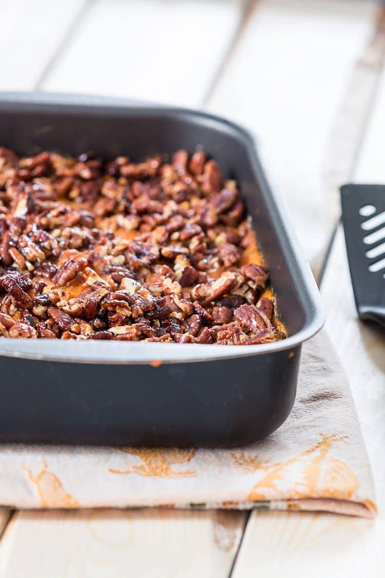 With the Best Ever Sweet Potato Casserole Recipe with Pecans, you will never need another recipe for a sweet potato casserole. This is phenomenal.