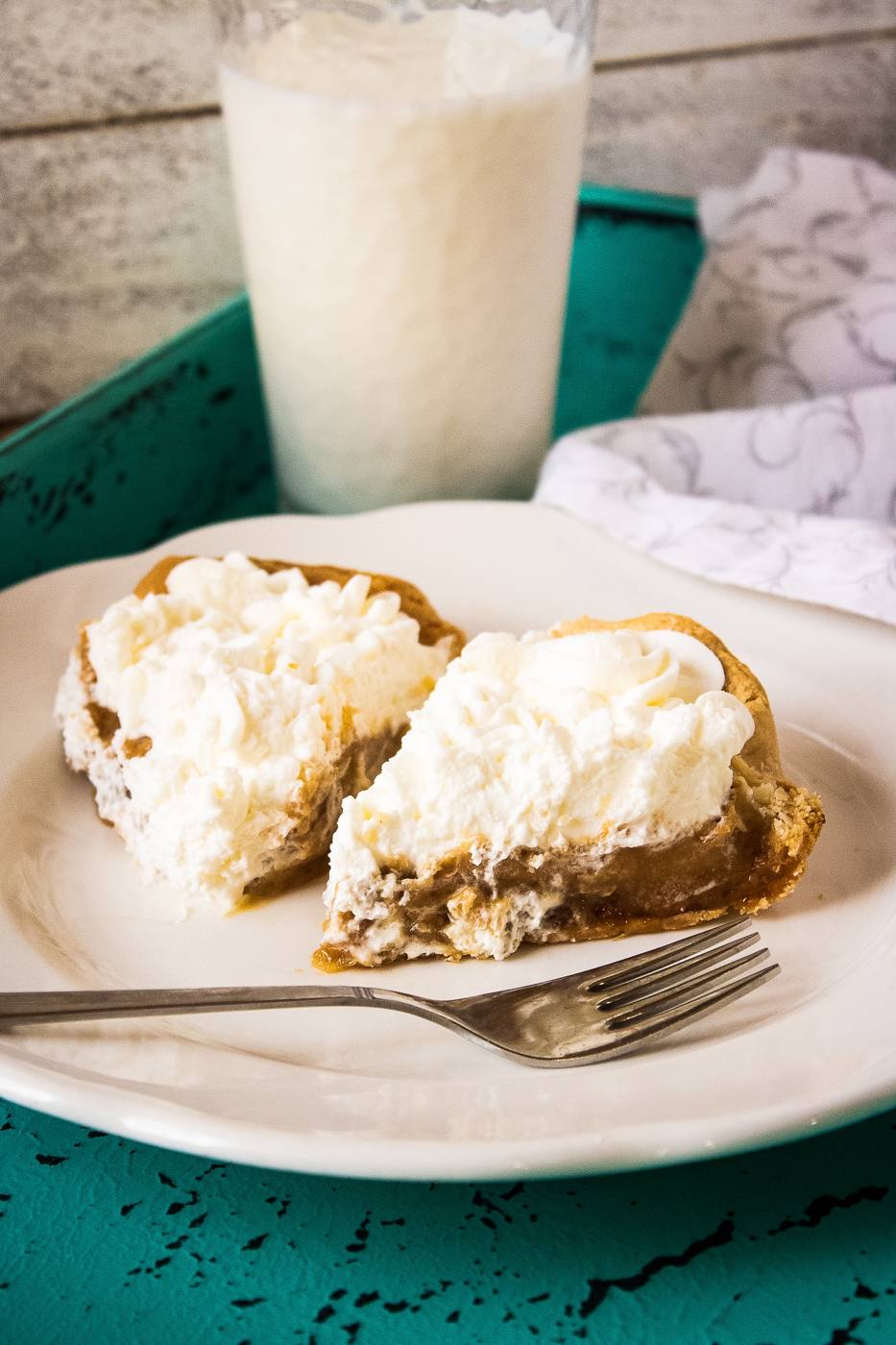 brown sugar pie on a white plate