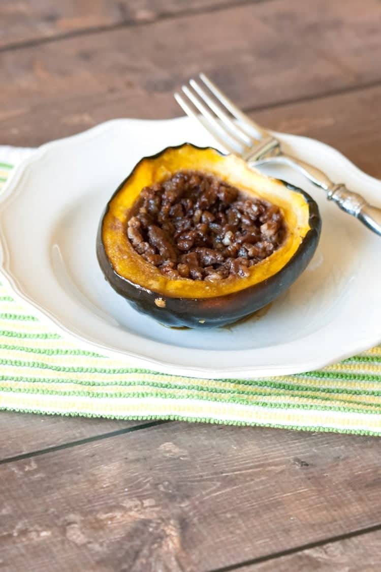 Buttery Pecan Acorn Squash