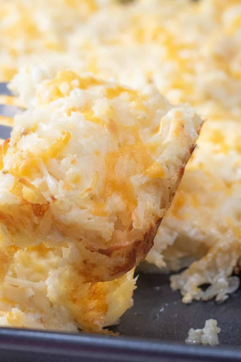 copycat Cracker Barrel hash browns close up
