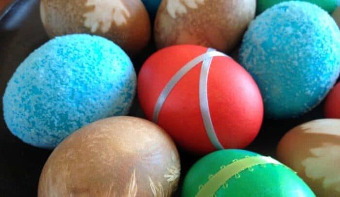 Learn How to Make Leaf Print Easter Eggs