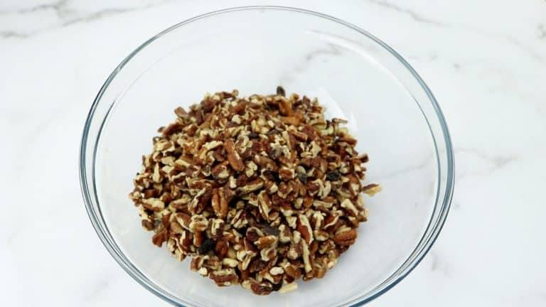 chopped pecans in bowl
