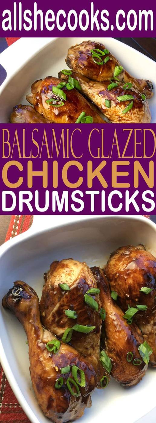 Blasamic Glazed Chicken Drumsticks is one of the easiest and tastiest inexpensive chicken recipes that you can make for dinner tonight. This is a simple recipe that is perfect for even a novice to master on the first try. You will love it.