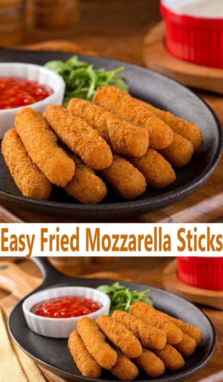 Easy Fried Mozzarella Sticks Recipe is an easy cheese sticks recipe to make from scratch. Learn how to make easy fried mozzarella sticks at home.