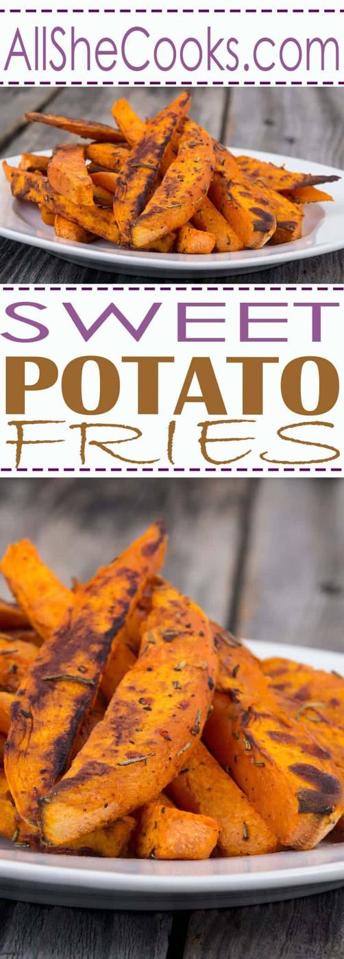 Easy Sweet Potato Fries are a great side dish to serve with burgers, sandwiches and your favorite grilled meat.