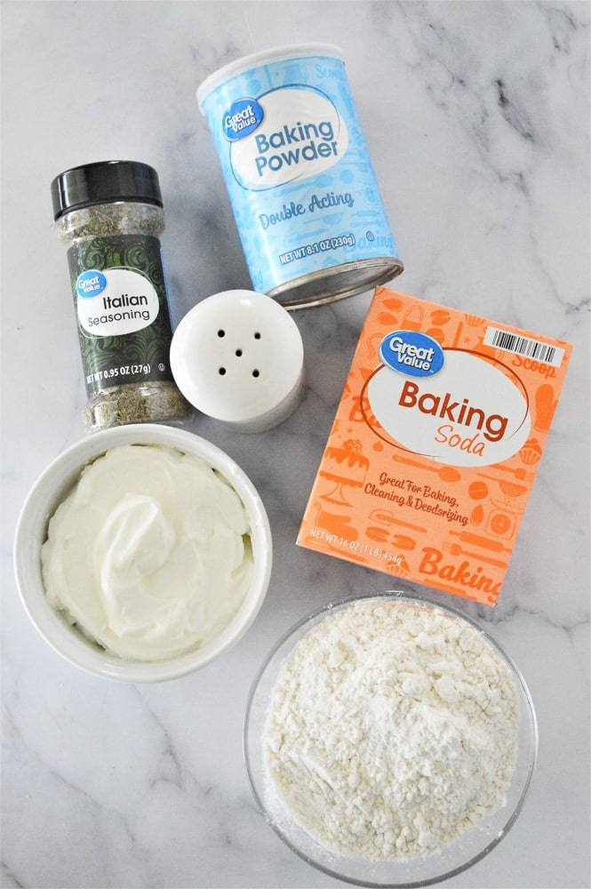 ingredients for homemade flatbread