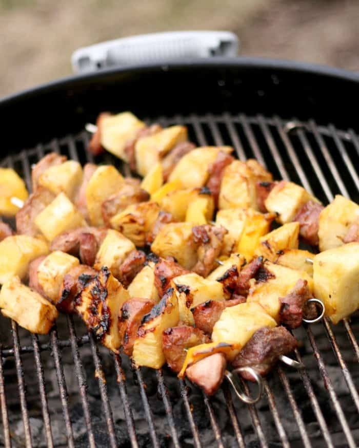 Pineapple Pork Kebabs on the Grill.