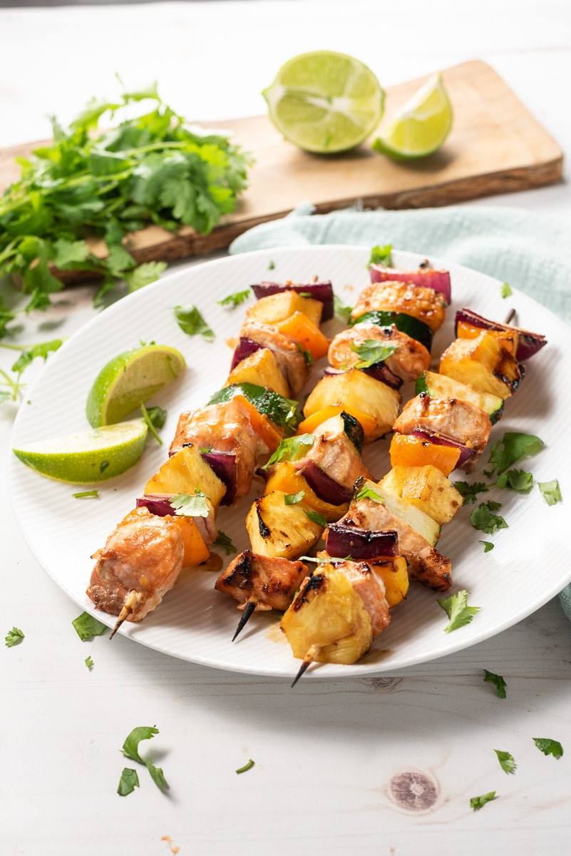 grilled salmon kebabs