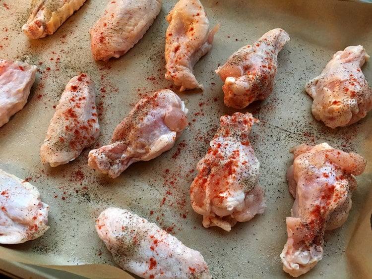 making chicken wings