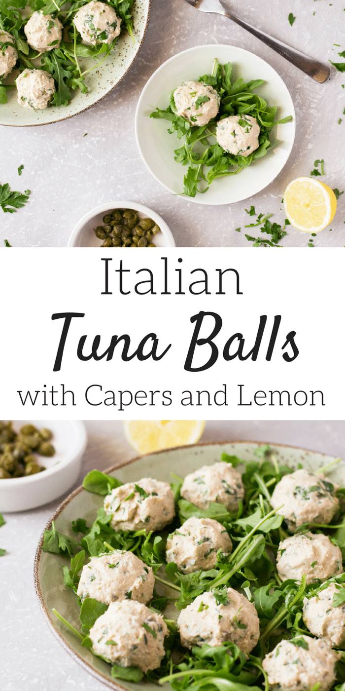 Italian tuna balls with lemon and capers. Zikug pin