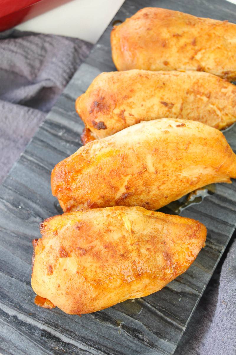 marinated chicken on a tray