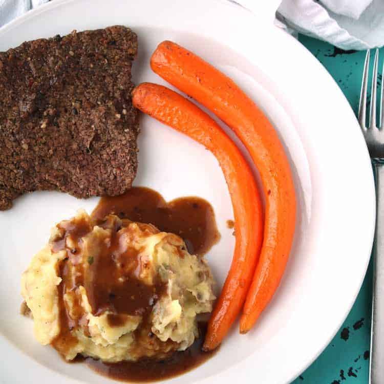 southern mashed potatoes topped with gravy