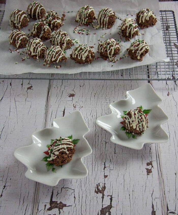These easy No Bake Chocolate Drop Cookies with oatmeal and coconut are an explosion of chocolate-y goodness in your mouth. Just sayin....