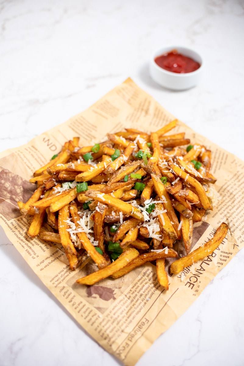 serving the truffle fries