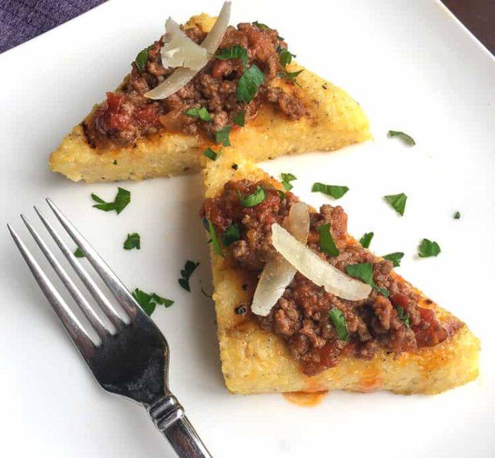 Grilled Polenta Crostini