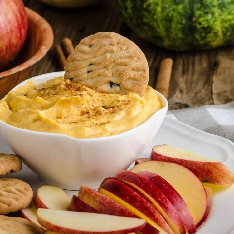 Pumpkin Cream Cheese filling with fresh fruit