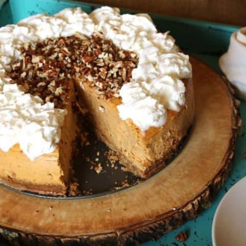 pumpkin cheesecake with pecans