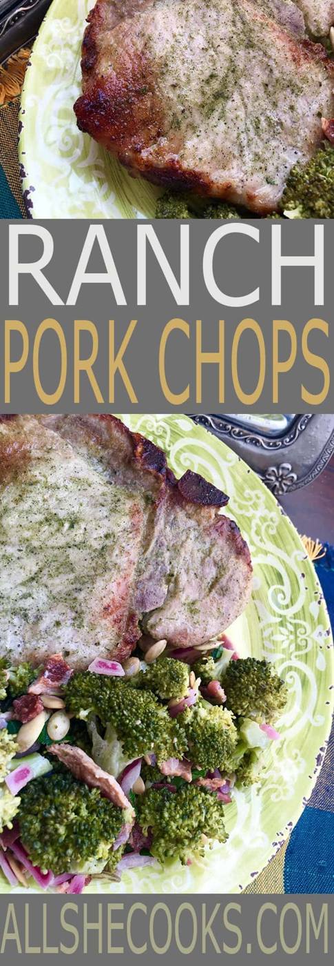 Ranch Pork Chops are rubbed with a homemade ranch seasoning that makes the flavor of this pork chop so flavorful.