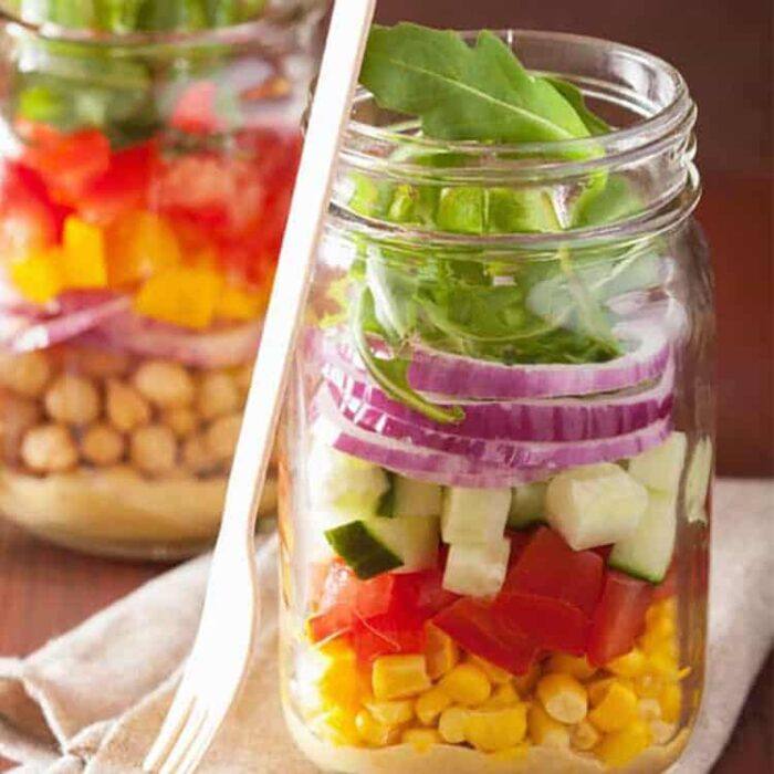 Mason Jar Salad - Ideas for Salad in a Jar