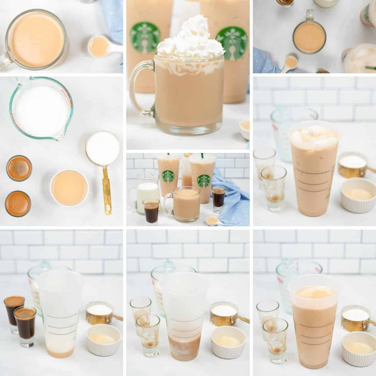 how to make copycat starbucks white chocolate mocha collage