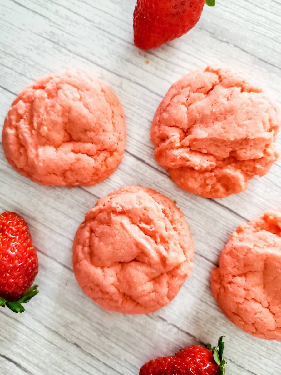 strawberry cake mix cookies