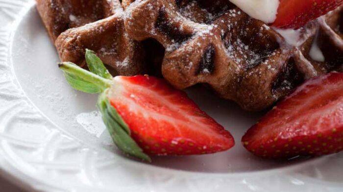 best waffle recipes. Try the BEST Chocolate Waffles recipe for an easy breakfast your family will love. Chocolate lovers will adore this breakfast idea. Homemade waffle recipes don't have to be hard to make. You can do whip up a fast breakfast of Chocolate Waffles in no time.