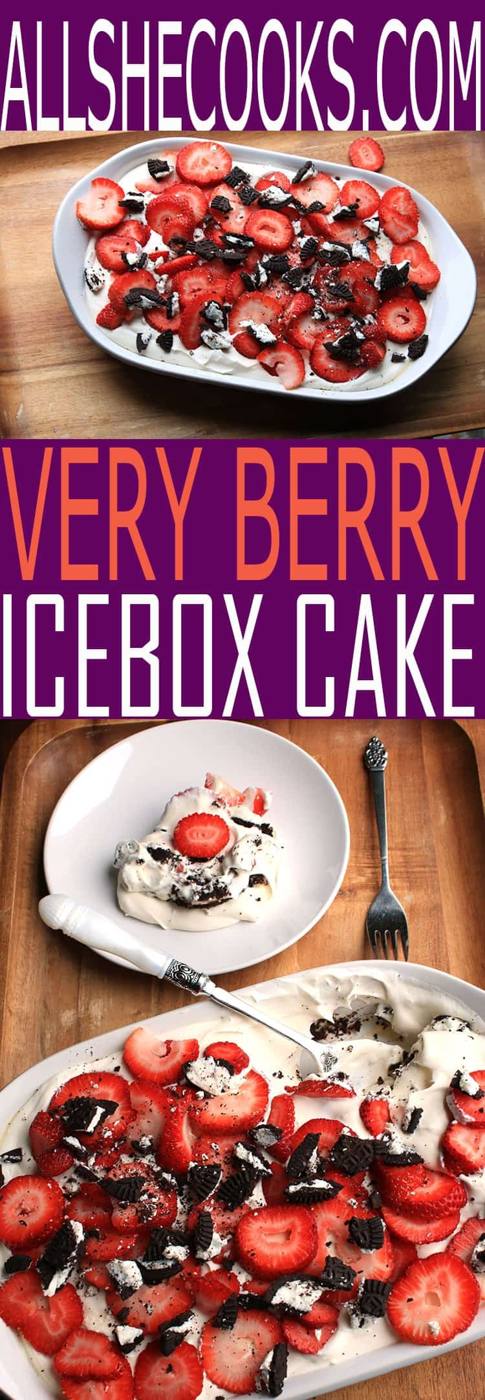 Perfect recipe for summer dessert. Enjoy this Very Berry Icebox cake straight from the refrigerator or frozen. Either way is absolutely delicious and a real treat.