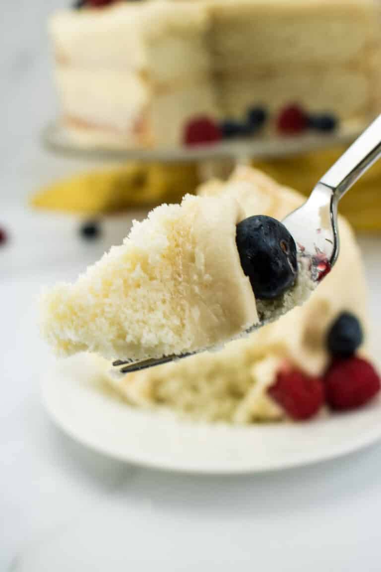 White Cake Recipe with Buttercream Frosting and Video
