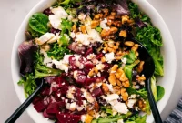 Vibrant Beet & Goat Cheese Salad with Walnuts