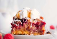 Luscious Raspberry Bread Pudding