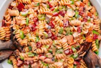 Potluck Perfect Buffalo Chicken Pasta Salad