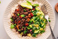 Easy Asian Ground Beef Bowls