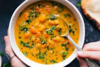 Creamy Sweet Potato Coconut Curry Soup