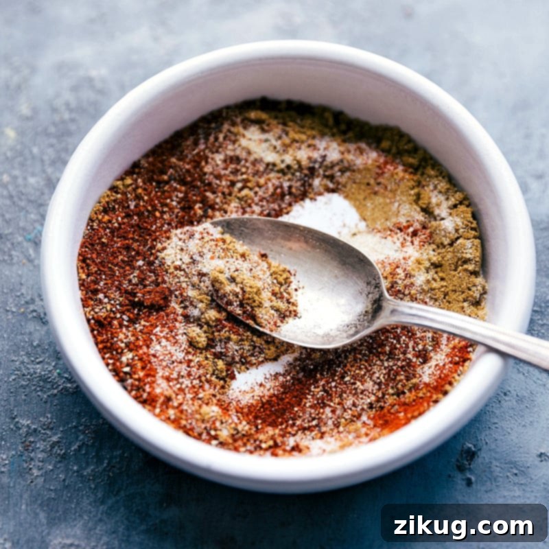 Aromatic Seasoning Blend for Crockpot Quinoa Chili A close-up shot of a flavorful seasoning mix for Crockpot Quinoa Chili, showcasing various vibrant spices.