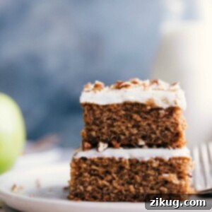 Two slices of delectable applesauce cake stacked and ready to be savored.
