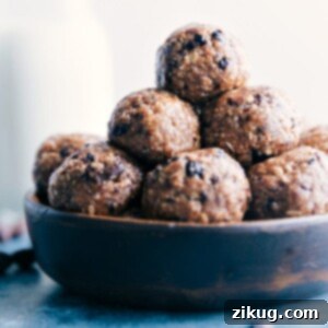Finished Blueberry Energy Bites in a stack