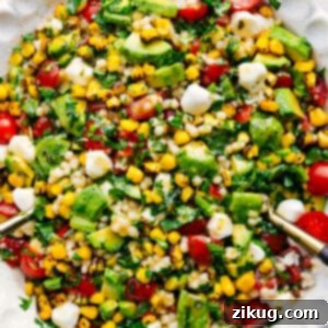 A close-up of the delicious Summer Couscous Salad, showcasing its fresh ingredients and vibrant colors.