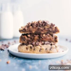 A perfect Gideon's Bakehouse Cookie Copycat, rich with chocolate chips.