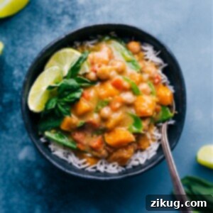 A bowl of vibrant Vegetarian Thai Green Curry