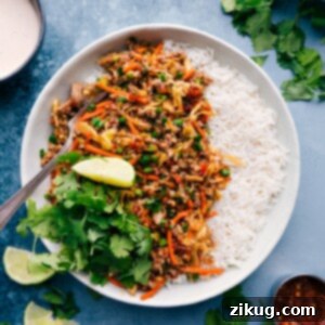 Delicious Ground Turkey Bowls with all ingredients visible