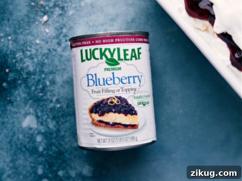 Sweet and tangy blueberry pie filling. Blueberry pie filling used in this recipe.